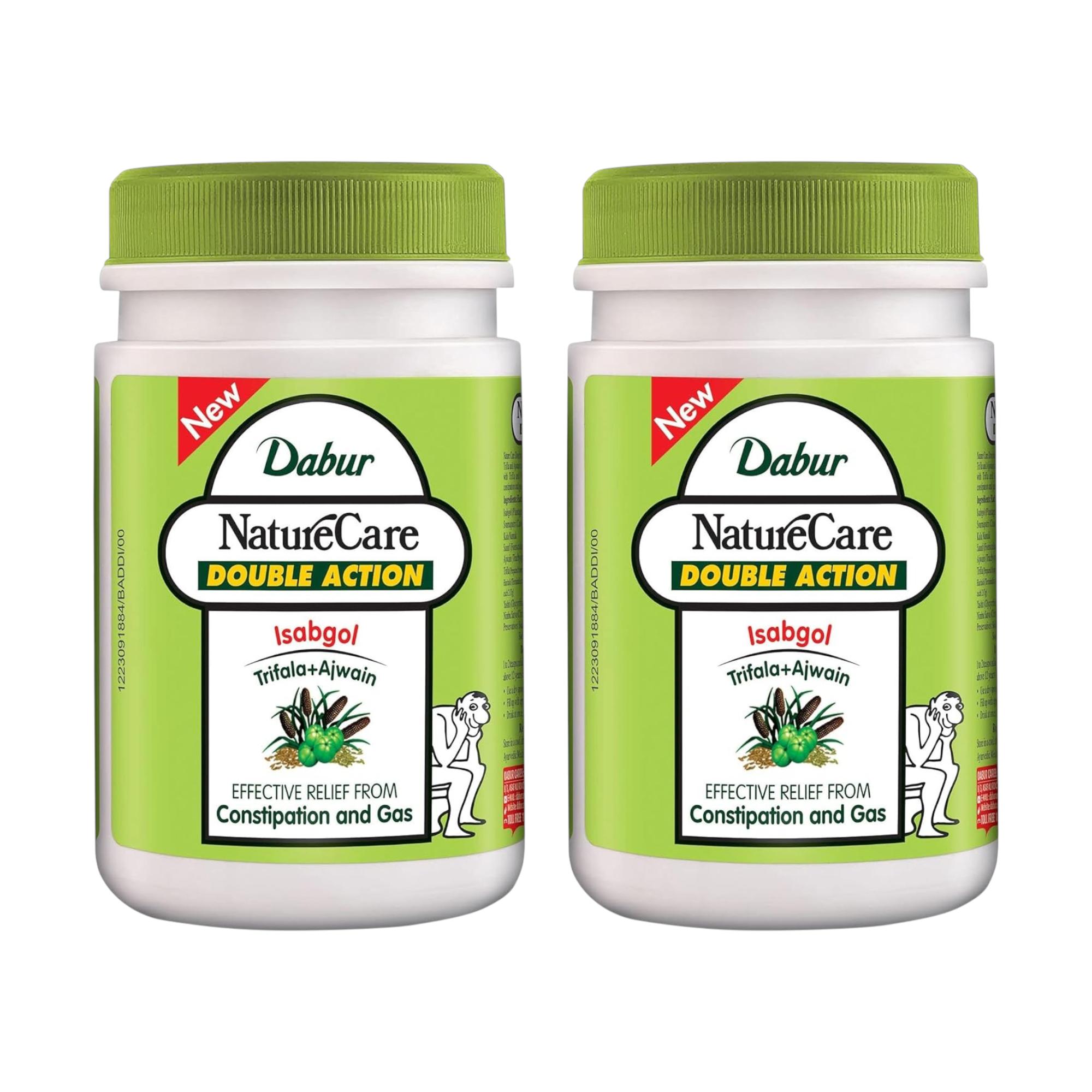 

Dabur Nature Care Double Action Isabgol With Trifala And Ajwain For Constipation Relief & Digestive Wellness 100g Pack Of 2