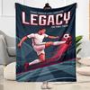 Ronaldo Cr7 Football Legend Blanket Warmthful Decor Perfect for Office Bedding Seaside All-Season Use Modern Ideal Gift For Birthday Valentine'S Day