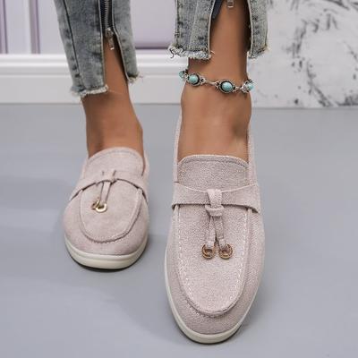 Női naplopók Slip on Női lapos cipők tavaszi ősz alkalmi lapos cipők bőr kasmír egyszemélyes cipők