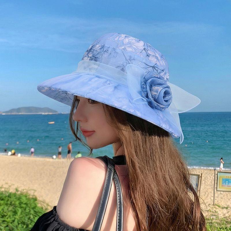 Women's Breathable Lace Fisherman Hat - Thin Summer Sun Cap, Lightweight UV Protection Hat for Spring and Casual Outdoor