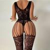 Sexy Fishnet Bodysuit Women Crotchless Porn Tights Lingerie Ladies Full Bodystockings Erotic Mesh Clothes Nightclubs Sex Set