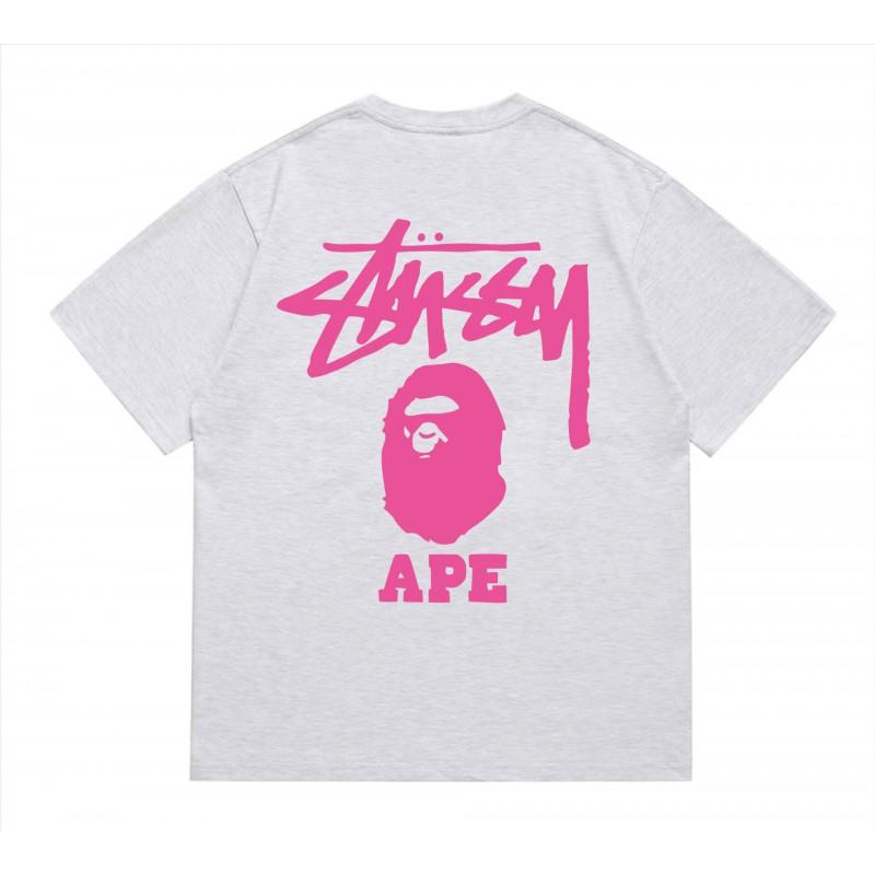 Tricou Bumbac Classic cu Imprimeu Ape Lightning Unisex Mânecă Scurtă Croială Largă Îmbrăcăminte Casual