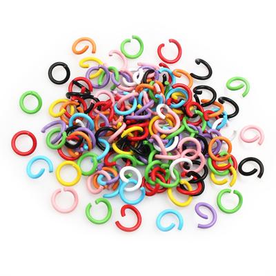 200pcs 6/8/10mm Colorful Metal Open Jump Rings for Necklace Chains Split Rings DIY Jewelry Making Accessories Findings Supplies