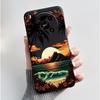 Phone Case For ZTE Blade V70 Max/Nubia V70 Max Soft Silicone Black Case Bright Pattern Volcano Moonlight Shockproof Shell