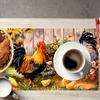 1pc Farm Chicken Chicks Design Home Decor Kitchen Placemats, Printed Insulated Table Placemats Suitable For Outdoor Family Party