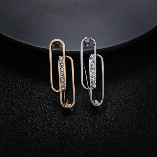 Sparkling Geometric Shape Rustproof Corrosion Resistant Stunning Visual Effect Shiny Waist Pin