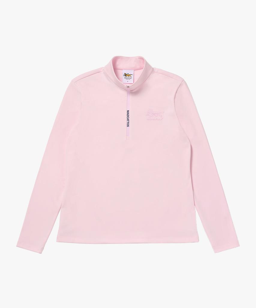 MADCATTOS COUNTRY CLUB Mcc W Half Zip Up T-Shirt-Pink
