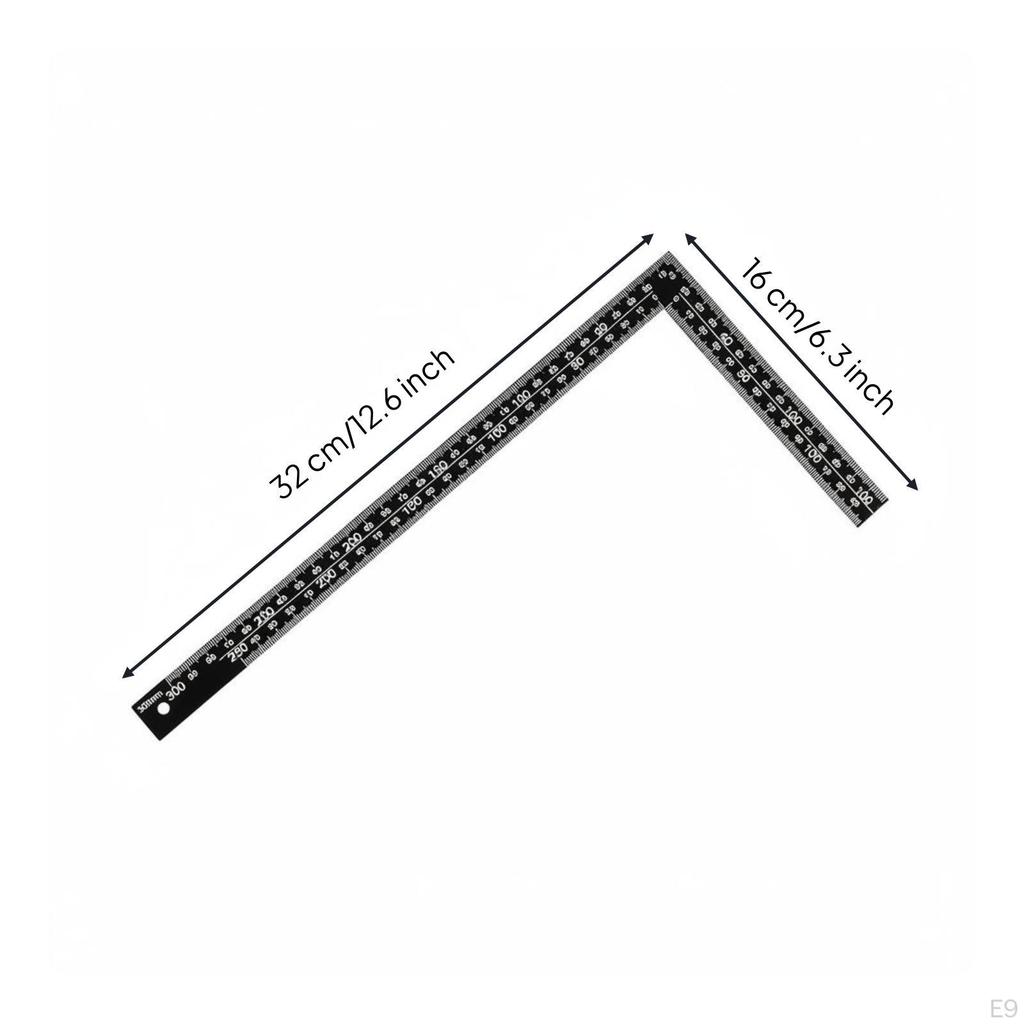 Right Angles Ruler Thickened Carpentry Square Steel for Woodworkers, Carpenters,