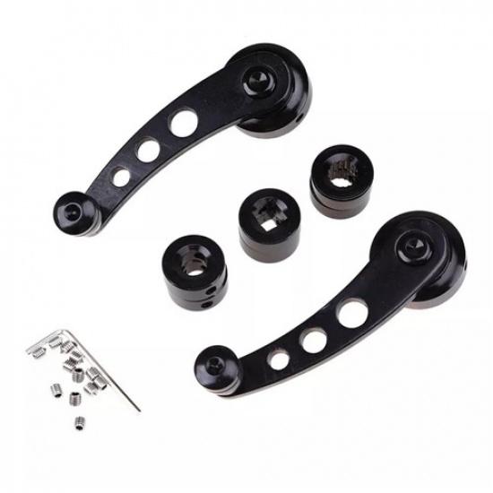 2PCS Universal Car Manual Door Window Winder Crank Handle with Mounting Hardware