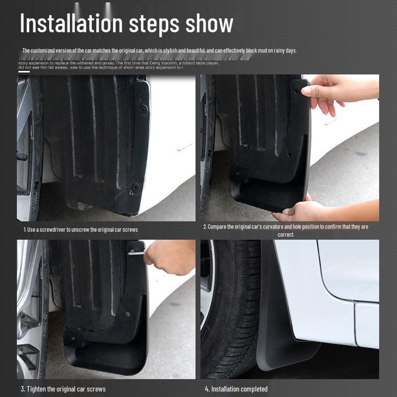 Soft Rubber Mud Flaps for Jaguar XE, XF, XJL, E-PACE Tires