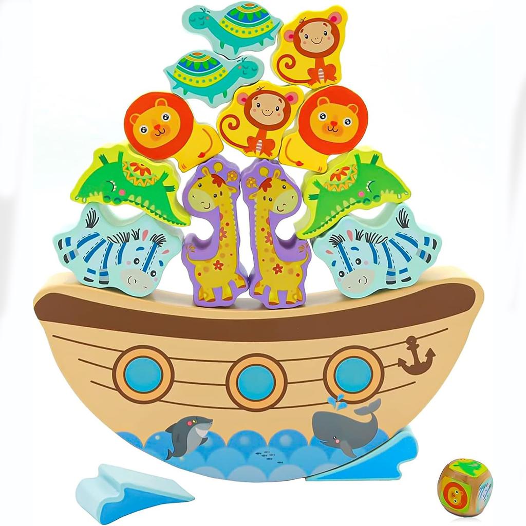 Stacking Games for Kids Wooden Balance Stacking Educational Toys for Family Games Birthday Gift Party Travel Toys