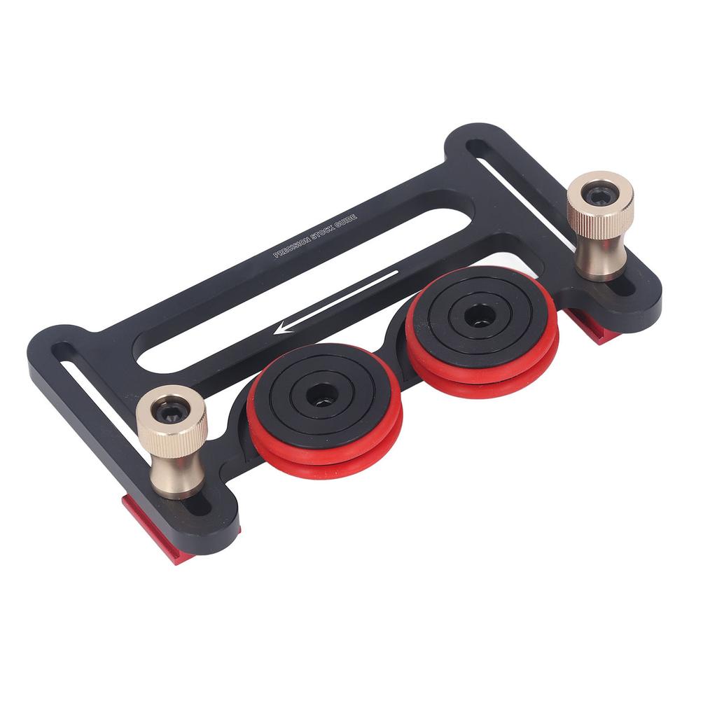 Double Wheel Bearing Stock Roller with Sliding Blocks Table Saw Feeding Guide Roller for Woodworking