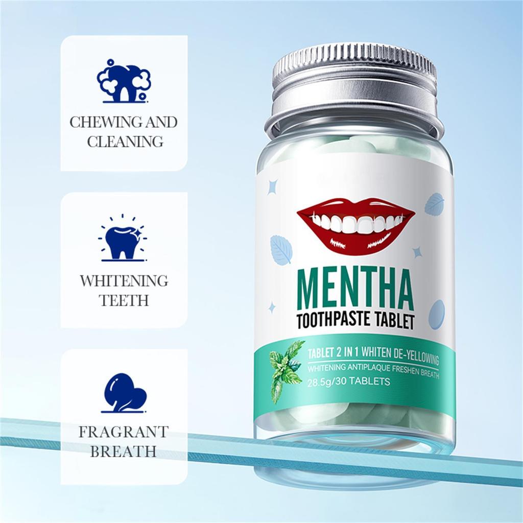 Fruchtserie Aufhellende Zahnpasta zum Entfernen von Gelb Festes Zahnpasta zum Entfernen von Zahnstein und Erfrischen des Atems