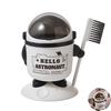 Astronaut Table Trash Can Mini Desktop Garbage Can with Lid Cute Spaceman Wastebasket with Brush for Home Office Bedroom Desk Dressing Table