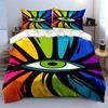 Abstract Colorful Eye Design. Bedding Sets Duvet Cover Sets Duvet Covers Pillowcases(1*Duvet Cover 2*Pillowcases Without Duvet Insert)