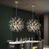 Modern Crystal Dandelion Chandelier Lighting Pendant Lamp For Living Room Dining Room Home Decoration