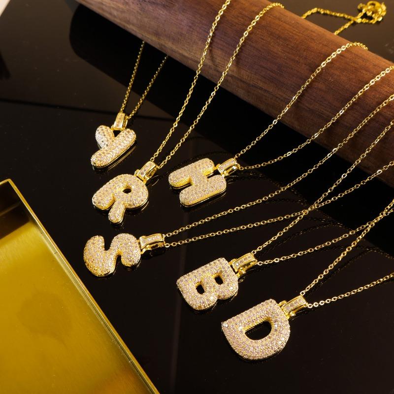 New Style Necklace Featuring Trendy Letter Design In Bold Font, with A Luxurious and Exclusive Look, Suitable for Sophisticated Accessories.