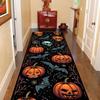 Halloween Runner Rug Abstract Pumpkin Skull Carpet Kitchen Anti-Slip Spider Web Printed Rugs for Living Room Home Decor