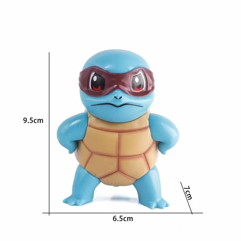 3 style 9cm Pokemon Figure Squirtle Wear Sun Glasses Figure PVC Model Colletible Pokemon Go Action Figure Kids Birthday Gift