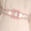 Jelly Womens Trendy Pvc Waist Belt For Casual And Dressy Styles In Black White Burgundy Pink