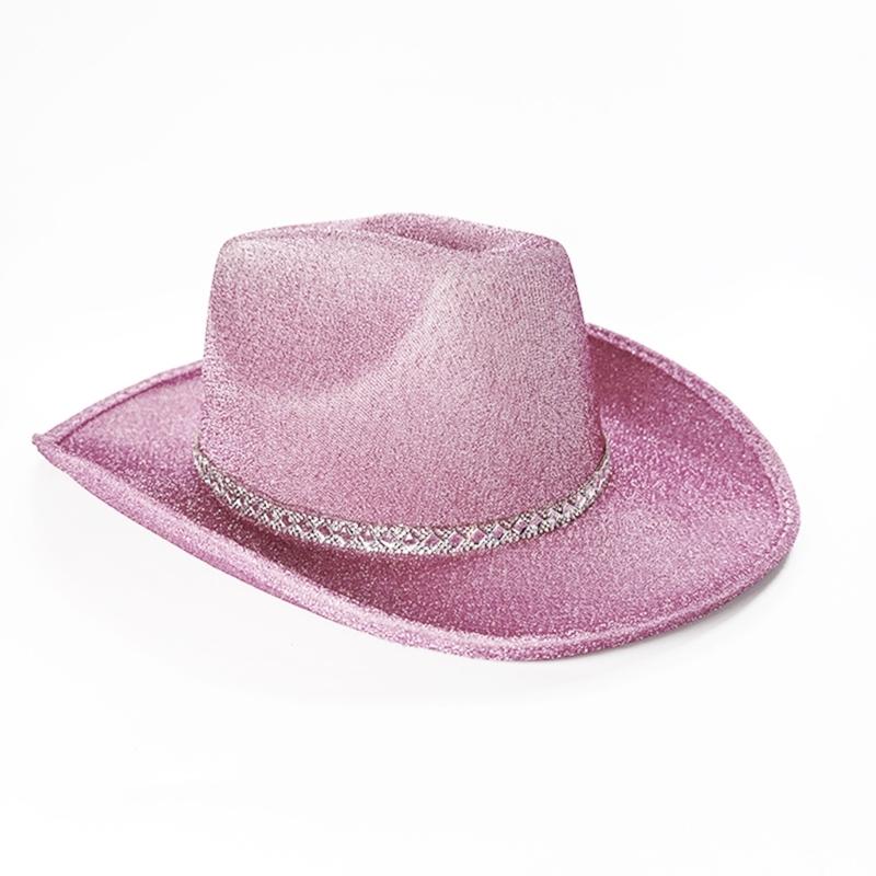 Glitter Cowboy Hat Fedora Cowgirl Hat Bachelorette Party Hat For Bridal Party Western Cowboy Hat Bachelorette Party Prop
