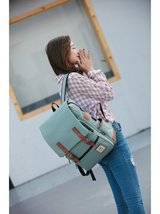 Retro Canvas USB Travel Backpack for Men and Women
