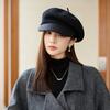 Ladies Autumn and Winter Woolen Beret New Warm British Octagonal Hat