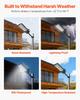 8000W Solar Street Lights Outdoor, 450000LM, Commercial Parking Lot Lights Dusk to Dawn, LED Flood Security Lamp with Motion Sensor, IP67 Waterproof