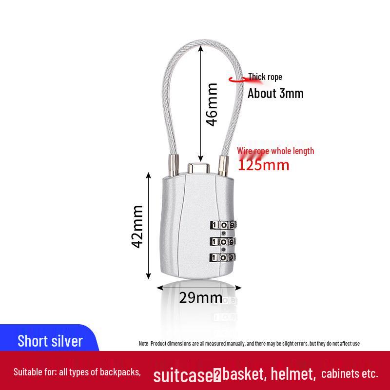 Metal Combination Padlock for Suitcases, Backpacks, Gym Lockers, Doors, and Windows - Zinc Alloy Anti-theft Lock.
