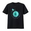 Kolibri Sonnenblume Türkises Band Eierstockkrebs T-Shirt Vintage Gewaschen Bequem Atmungsaktiv Lässig Unisex Streetwear