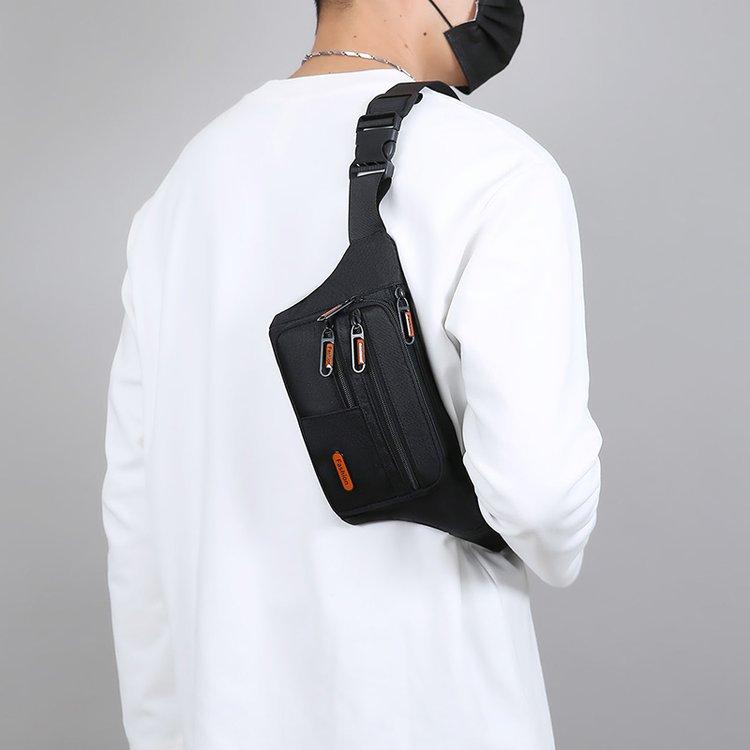 Men's fashiable multi-layer casual waist bag