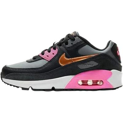 Air Max 90 Δερμάτινα GS Γκρι Χάλκινο Ροζ Παιδικά Αθλητικά Παπούτσια Γκρι του Καπνού Μεταλλικό Χάλκινο Μαύρο CD6864-025