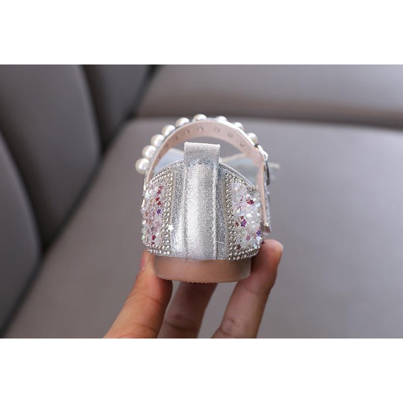 Jesienny nowy styl, eleganckie, dziewczęce, dla małych dziewczynek, dziewczęce, księżniczki, płaskie buty z cyrkoniami, skórzane buty, buty do występów tanecznych