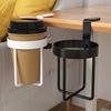 1Pc Universal Desk Cup Holder Shelf Fixed Clamp On Table Edge Storage Rack for Coffee Mugs Water Bottles - Desk Organizer