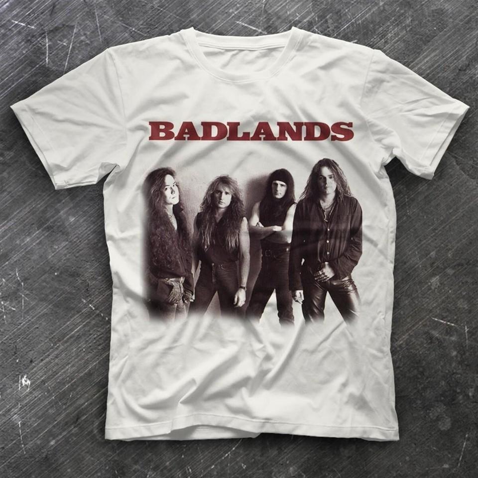Badlands White Unisex T-Shirt Short Sleeve Cotton White All size Shirt S