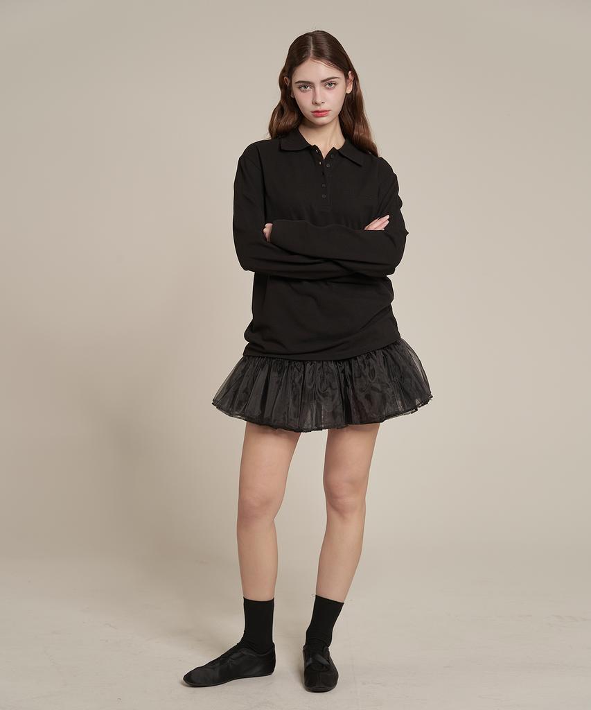 Iteoneolmomeonteu Hidden Logo Pique Shirt _ Black