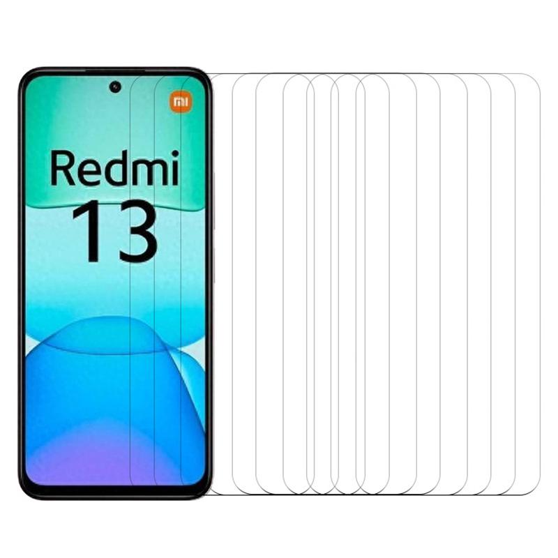 

RURIHAI 10Pcs For Xiaomi Redmi 13 5G/13 4G Screen Protector High Aluminium-Silicon Glass 0.26mm 2.5D Film Type A