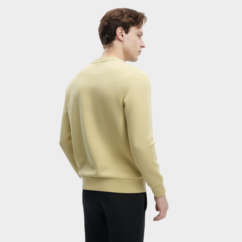 FILA 2023 Winter New Knit Pullover Casual Simple Basic Round Neck Sweatshirt Men sweatshirt Light-Ginger-Yellow F11M342210F-YE