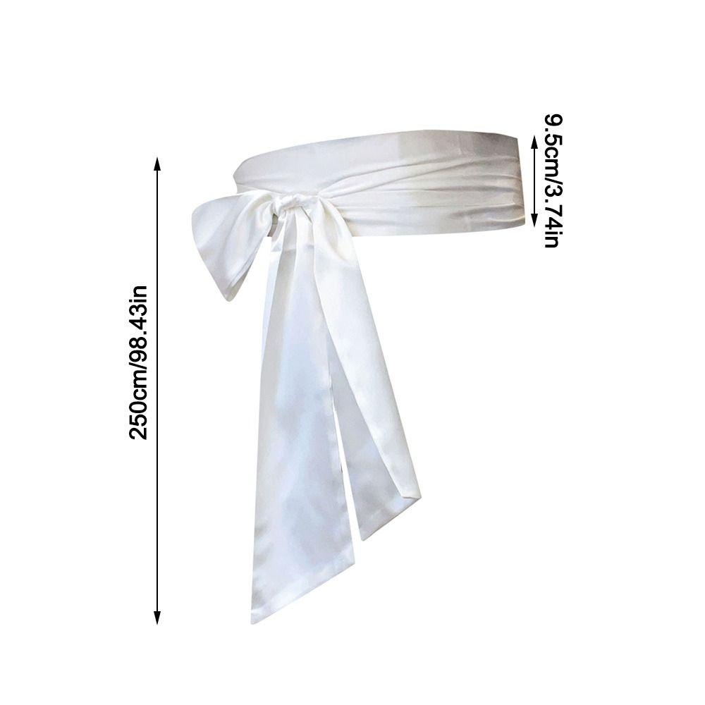 Ozdobná mašličková látka Stuha Cummerbunds Šněrování Pásek pro ženy Lady Girl Svatební