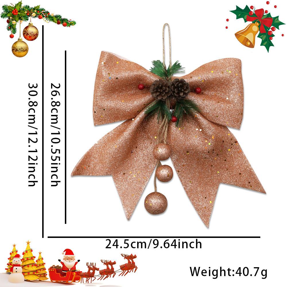 

Tree Captivating Christmas Decorations Featuring Large Pearl Cotton Bows And Details Glittering Rose Gold Bow