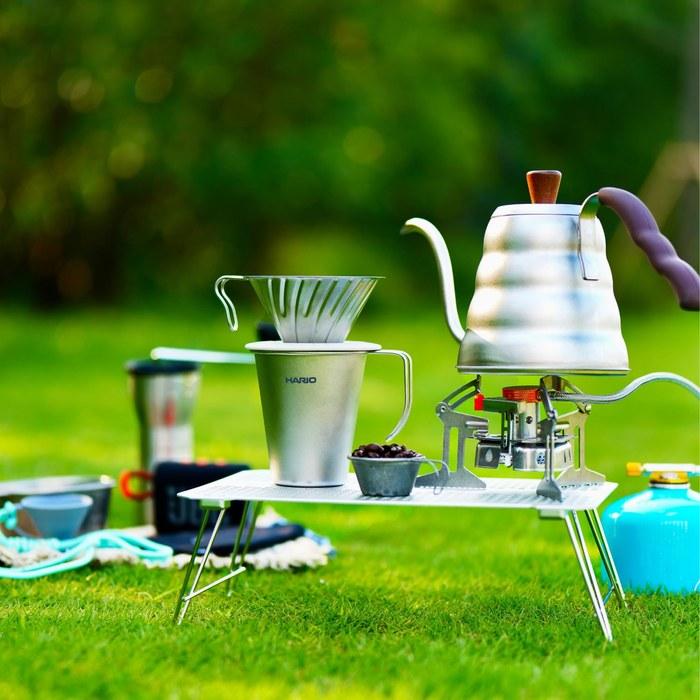 HARIO V60 Titanium Dripper 1-4 Cups Greige VDTI-02-TSV