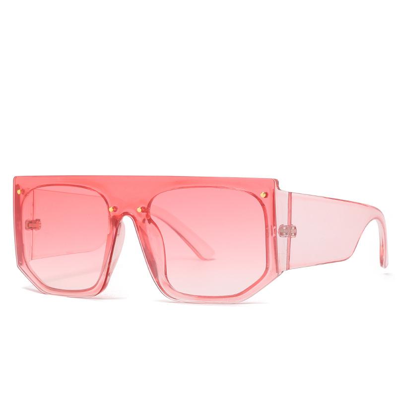 

Fashion Vintage Oversized Sunglasses Women Men Luxury Brand Designer Flat Top Big Frame Sun Glasses Travel Rivet Shades Uv400