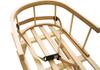 Wooden Sled For Children With Backrest, Traditional, Solid, Varnished, Pl