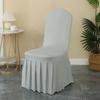 White Pleated Elastic Skirt Chair Cover for Wedding, Banquet, or Hotel Events