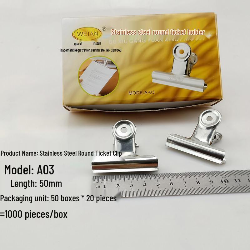 Stainless Steel Bill Clip for Office: Available In Extra Large, Large, Medium, Small Sizes for Finance, Iron Receipts, and Stationery Supplies.