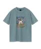 WILDROCK Flower Garden Puppy Pigment Oversized Short Sleeve T-Shirt (Cropped) (Type A)