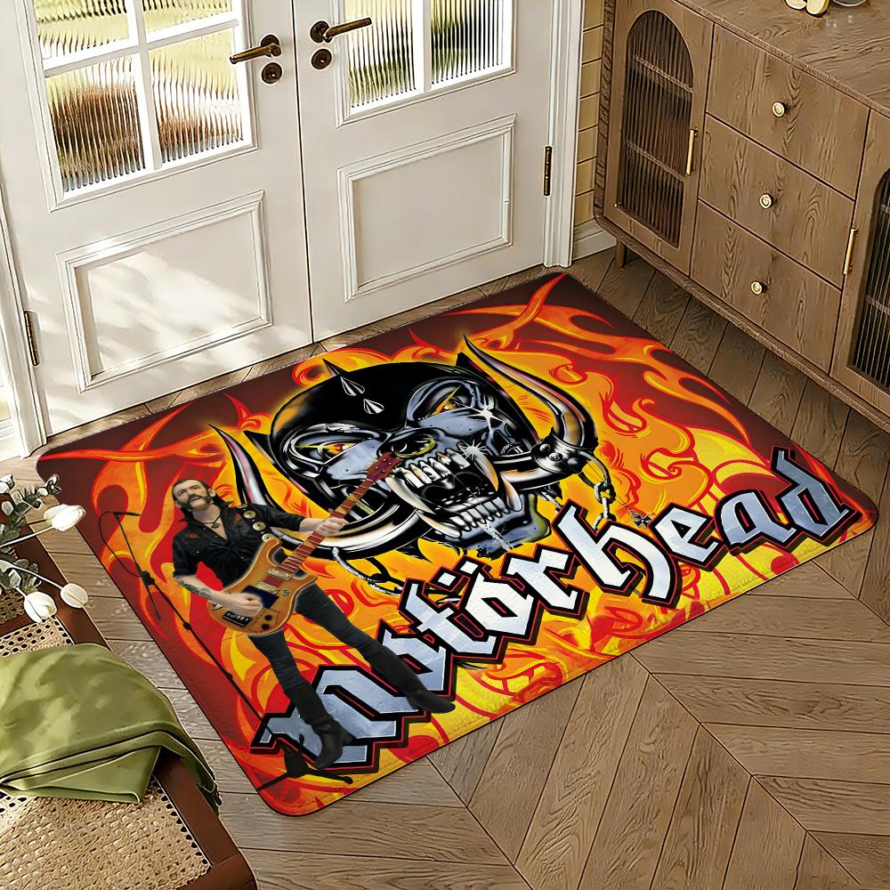 Motorhead Floor Mat Soft Thickened Absorbent Non-Slip Bedroom Living Room Door Mat Home Decor Flannel Rugs