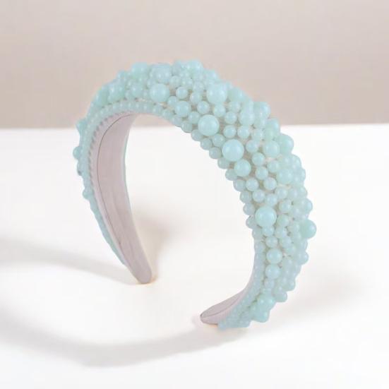 Imitation Pearl Hair Hoop Wide Heightened Headband Flexible Comfortable Fit Hair Hoop Hair Accessory