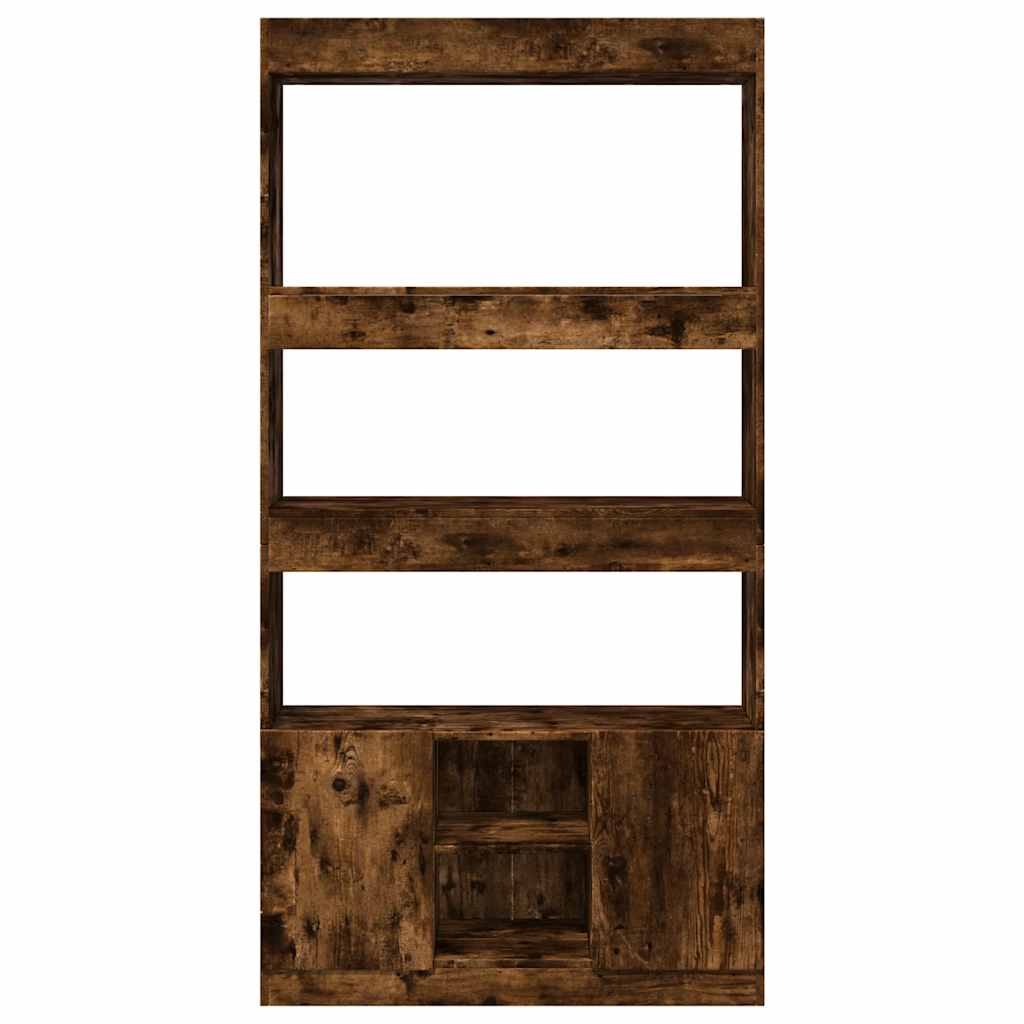 Highboard Smoked Oak 92 X 33 X 180 Cm Particleboard