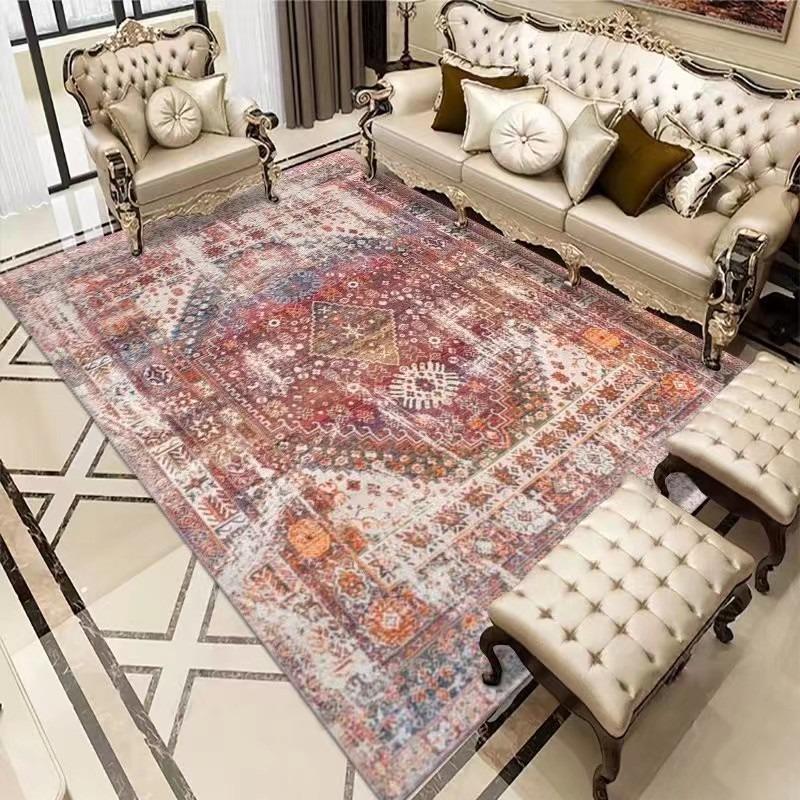 Retro Europe Persia Türkiye Carpet Living Room Sofa Bedroom Bedside Study Kitchen Entrance Door Rug Non-slip Home Decor Mat